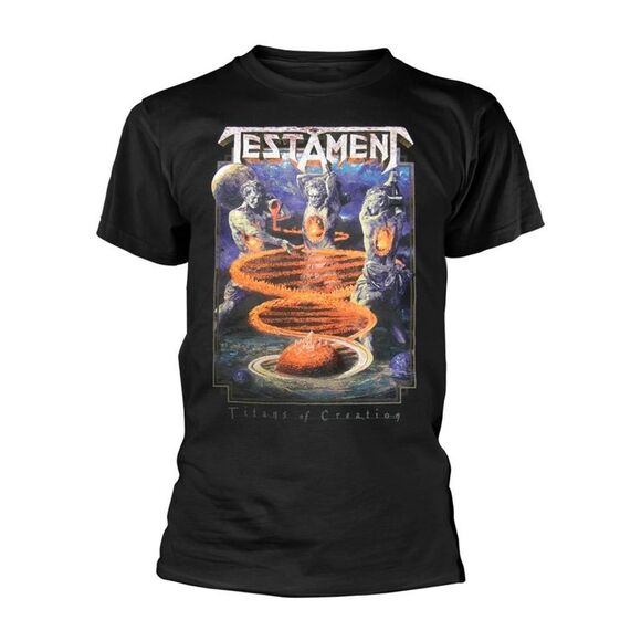 Testament Unisex Adult Titans Of Creation Europe 2020 Tour T-Shirt / Black/Blue/ - Picture 1 of 2